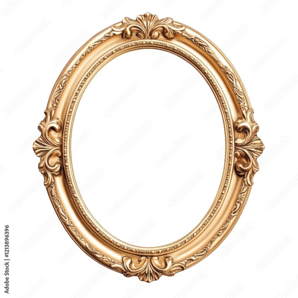 custom made wallpaper toronto digitalGolden baroque ornate oval frame with isolated transparent background, displaying artwork