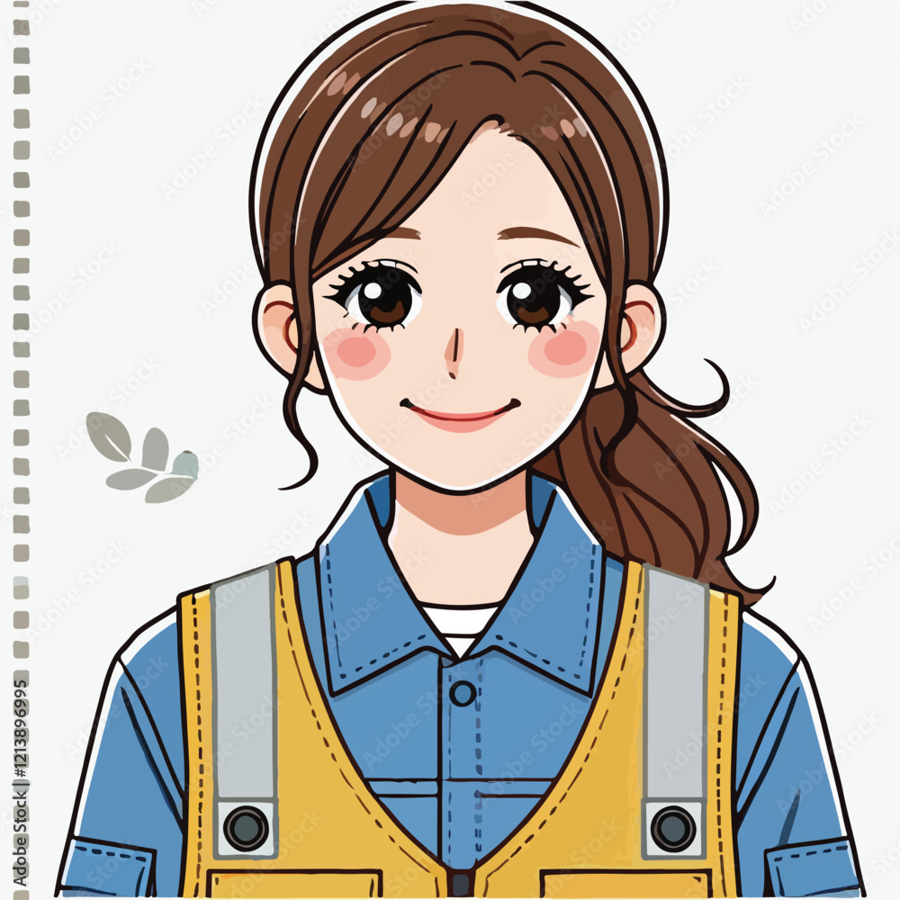 vector character of a smiling field worker vector character of a smiling field worker