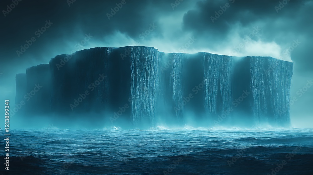 Mysterious Cliffs Emerge From a Stormy Sea Mysterious Cliffs Emerge From a Stormy Sea