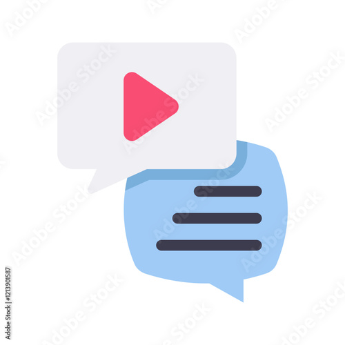 video chat flat style