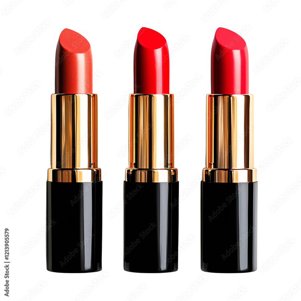 Set of lipsticks isolated on transparent background Set of lipsticks isolated on transparent background