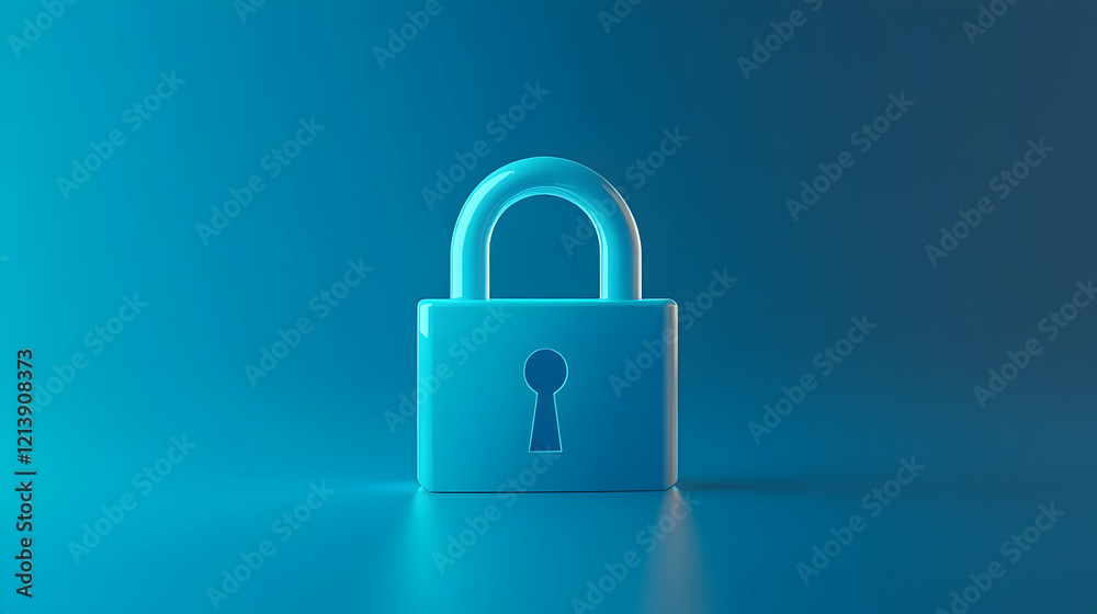 Futuristic Lock With Neon Lighting, Representing Cybersecurity And Digital Protection In A High-Tech Environment. Generative AI Futuristic Lock With Neon Lighting, Representing Cybersecurity And Digital Protection In A High-Tech Environment. Generative AI