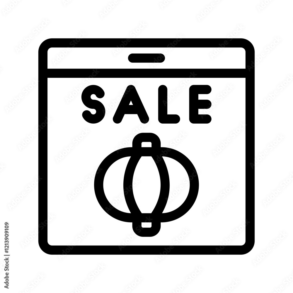 Chinese Sale Year Outline Style Chinese Sale Year Outline Style