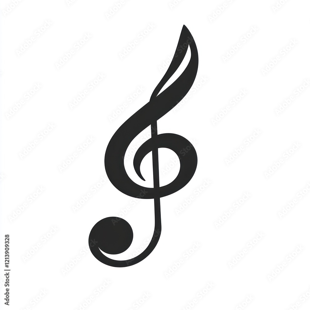 Treble clef symbol, music note, white background, design element, graphic resource. Treble clef symbol, music note, white background, design element, graphic resource.