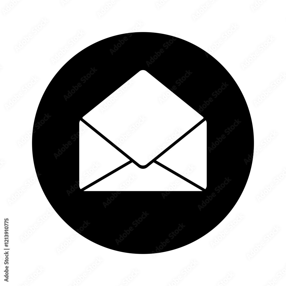 mail icon or email icon isolated on transparent background