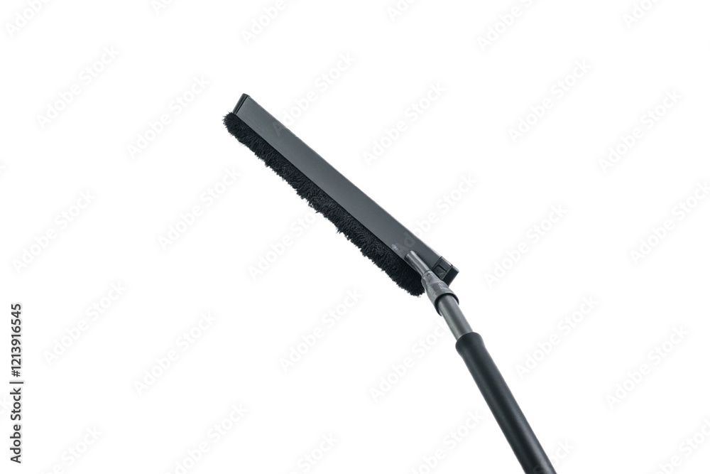 A sleek hand-held window cleaner tool with water droplets, isolated on white.
A sleek hand-held window cleaner tool with water droplets, isolated on white.