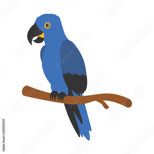 Parrot Vector Illustration - Hyacinth Macaw