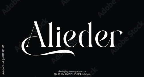 Elegant Fashion and Minimal modern sans serif alphabet font uppercase and number fonts victorian typeface
