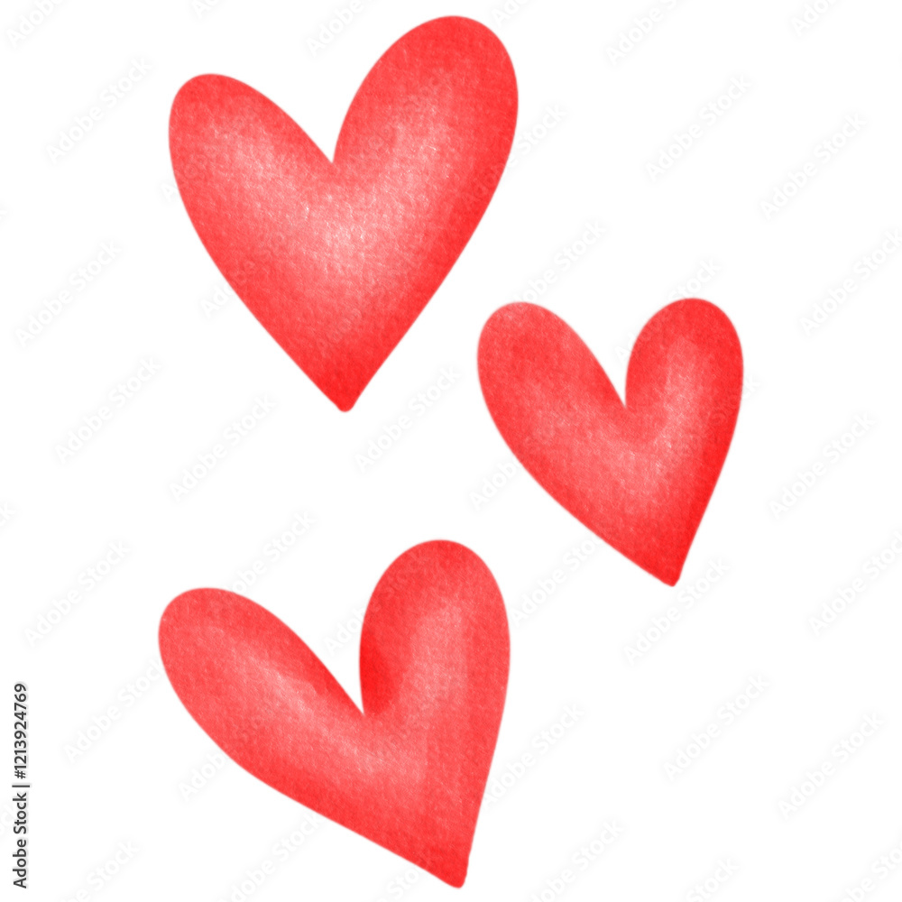 Obraz premium Watercolor Red Heart