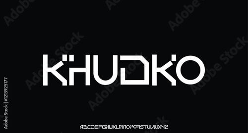 modern sans serif alphabet display font. lowercase minimalist typography design

