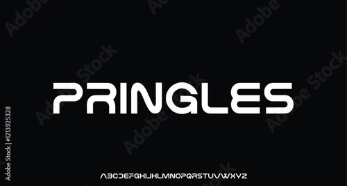 modern minimalist futuristic scifi alphabet font. digital space typography vector illustration design 
