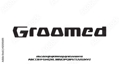 Abstract sporty technology science alphabet font. digital space typography vector illustration design 