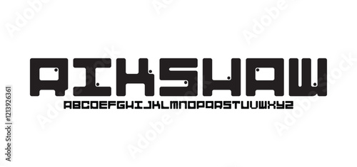 Abstract technology science alphabet font. digital space typography vector illustration design 
