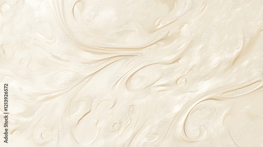 Fototapeta premium Modern design featuring white cream swirl with realistic textures.
