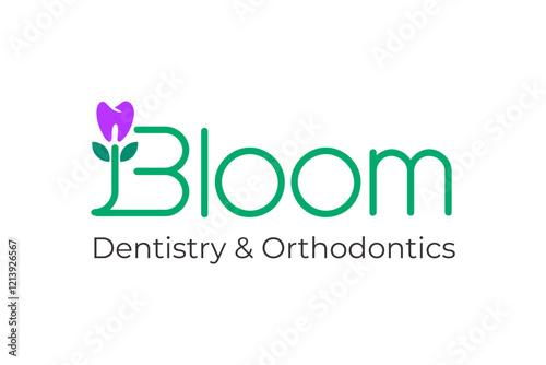 flower and dent logo design
