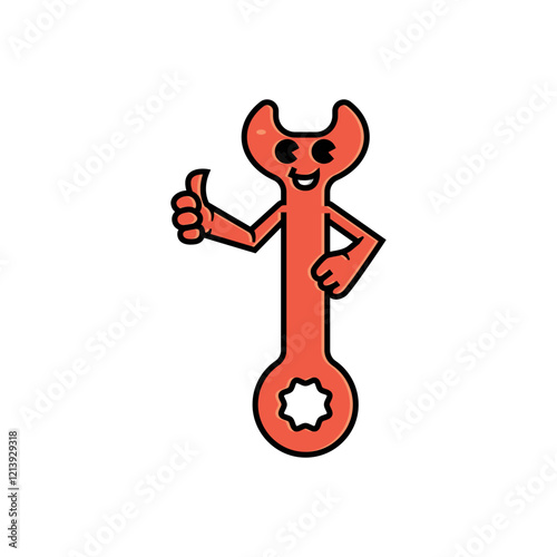 cute combination pliers mascot logo.eps