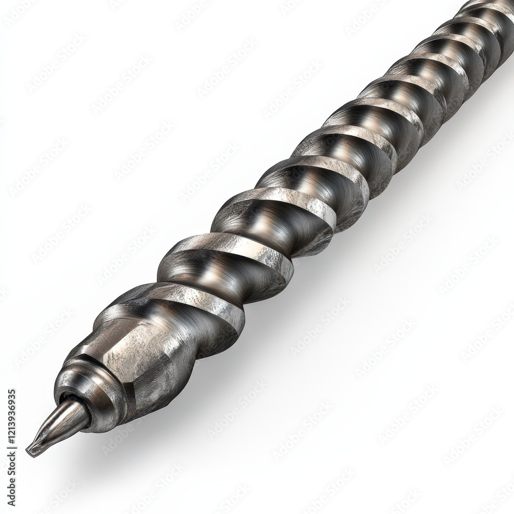 A Close Up View Of A Metal Drill Bit A Close Up View Of A Metal Drill Bit