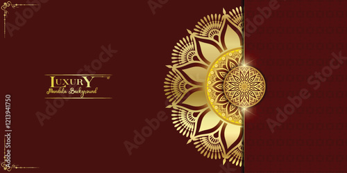 Luxury mandala background with golden arabesque pattern Arabic Islamic east style. Ramadan Style Decorative mandala. Mandala for print, poster, cover, brochure, flyer, banner, vector art illustration