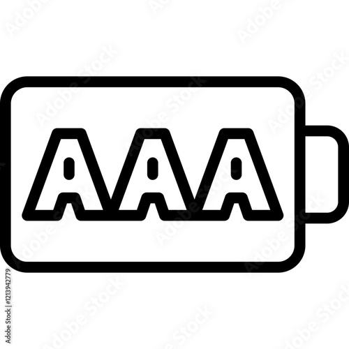 aaa battery line icon