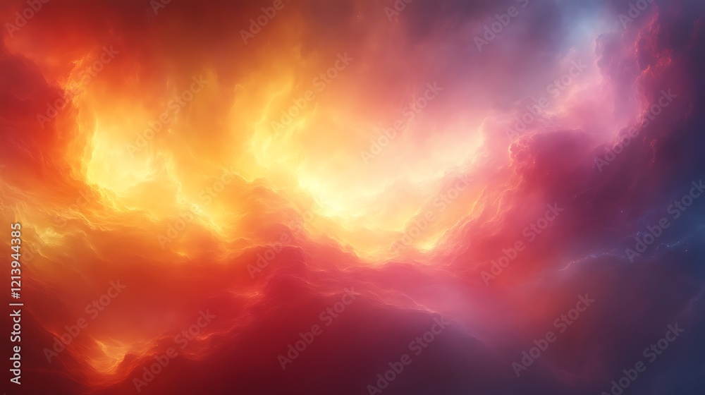 Fototapeta premium Fiery, colorful cloudscape.