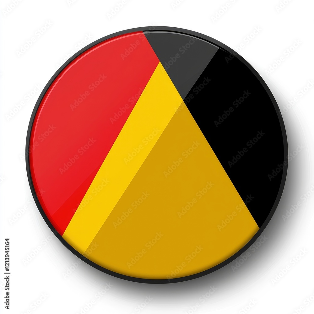 Fototapeta premium Abstract Geometric Circle Design in Red, Yellow, and Black