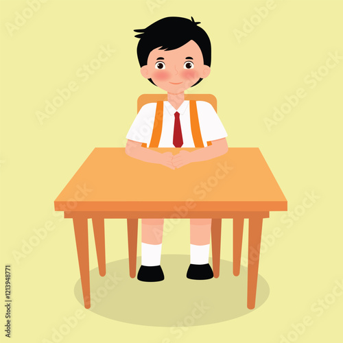 indonesian elementary student ready in class5