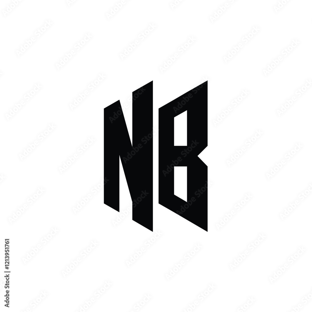 NB monogram logo design letter text name symbol monochrome logotype alphabet character simple logo NB monogram logo design letter text name symbol monochrome logotype alphabet character simple logo