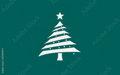 Wallpaper Mural Simple Christmas Tree graphic design, decorative, use in greeting cards, websites Torontodigital.ca