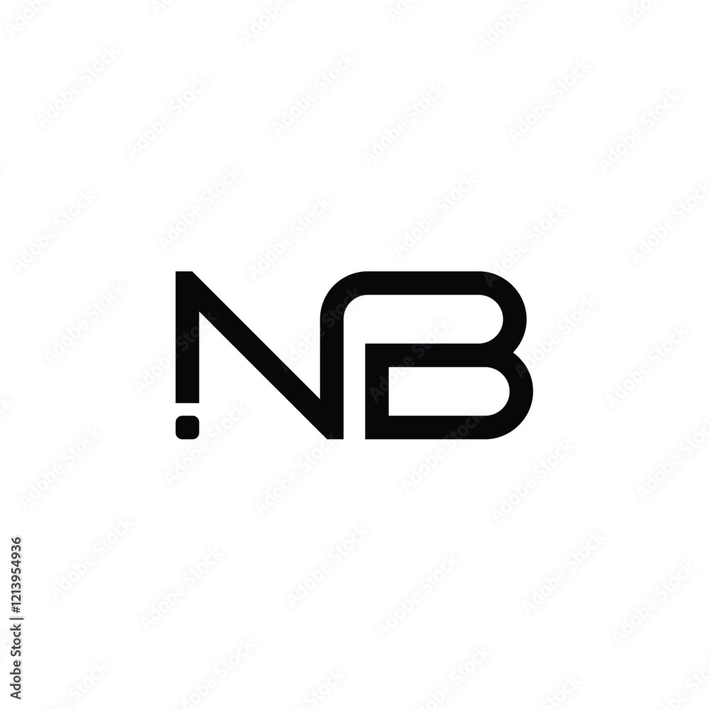NB monogram logo design letter text name symbol monochrome logotype alphabet character simple logo NB monogram logo design letter text name symbol monochrome logotype alphabet character simple logo