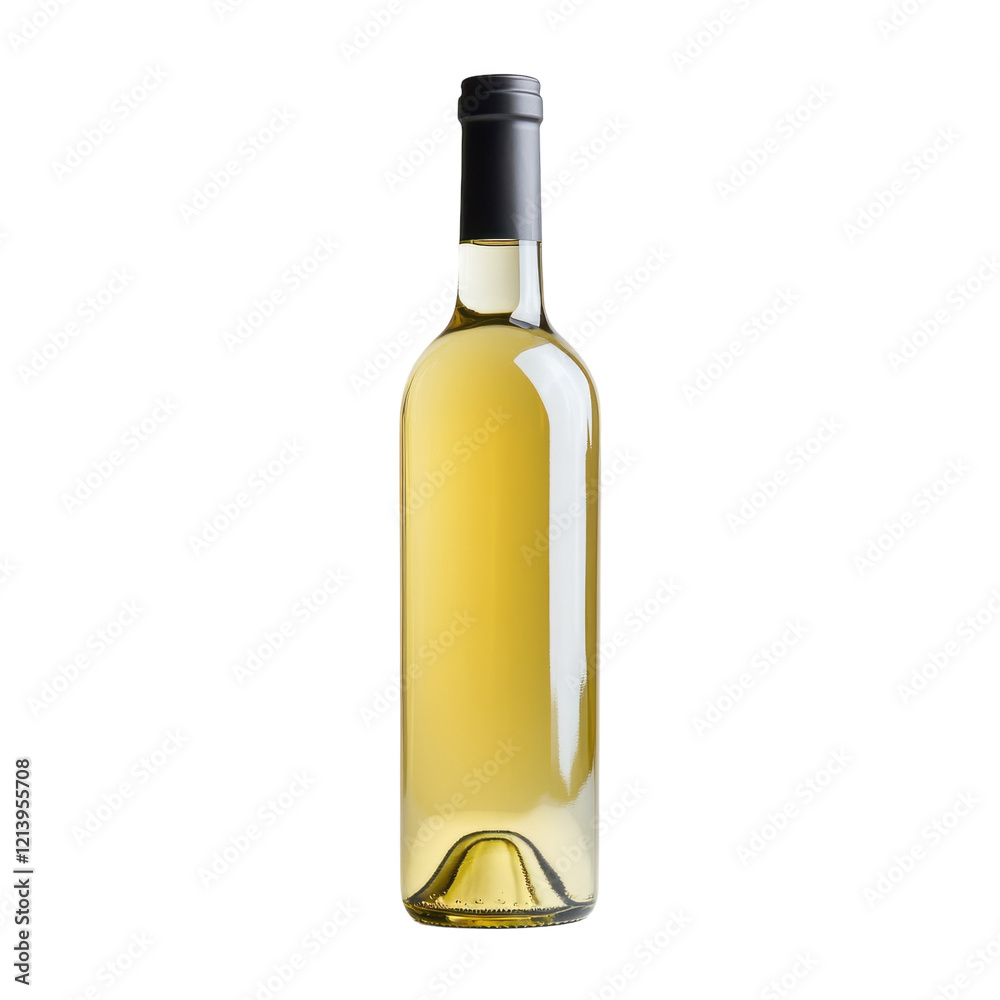 White Wine Bottle Mockup on transparent background. White Wine Bottle Mockup on transparent background.