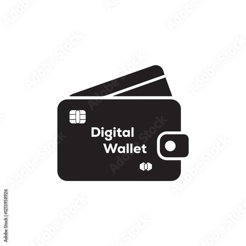 Digital Wallet and Mobile Payment Icon - Modern Finance and E-commerce Design