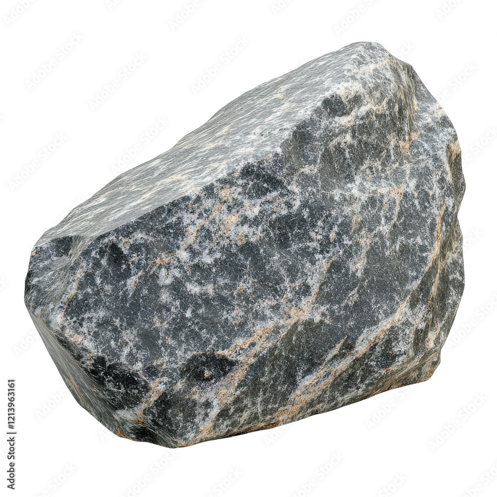 Fototapeta premium Granite Block Texture Image on transparent background.