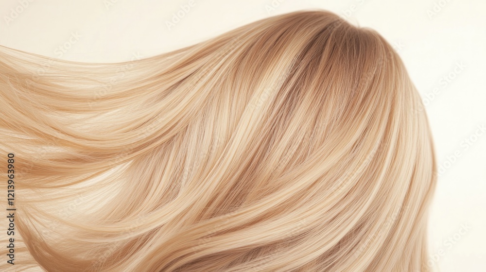Fototapeta premium Soft, flowing hair in elegant shades showcases natural beauty an