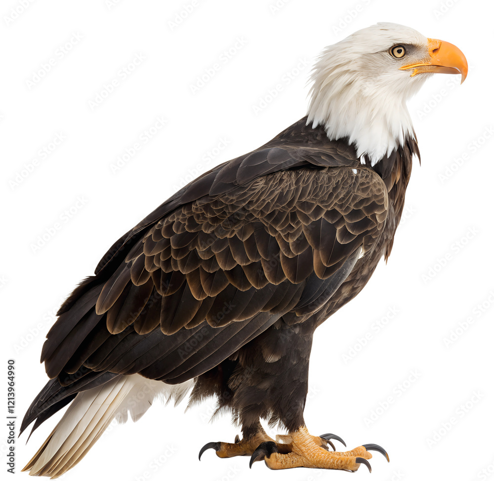Obraz premium Bald Eagle - Haliaeetus leucocephalus isolated on transparent background