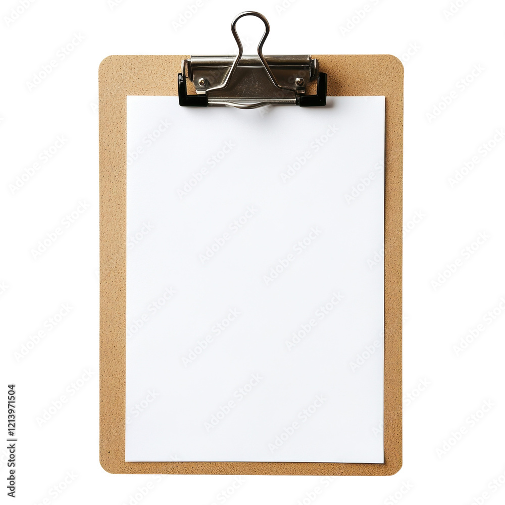 Blank Paper Mockup Clipboard on transparent background. Blank Paper Mockup Clipboard on transparent background.