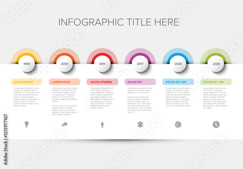 A colorful timeline infographic on a white background, highlighting key milestones. Sections with vibrant colors for visual emphasis are included.
