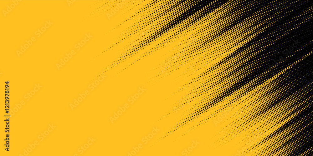 Obraz premium Orange and yellow background with halftone dot pattern elements. Abstract grunge brush background. retro comic concept for your graphic design, banner or poster