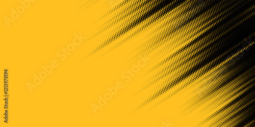 Orange and yellow background with halftone dot pattern elements. Abstract grunge brush background. retro comic concept for your graphic design, banner or poster