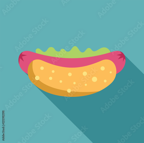 Delicious hot dog with mustard and relish, representing classic american fast food, perfect for food blogs, menus, and culinary projects