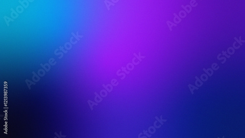 Blue purple black magenta gradient abstract background. Color ombre blend. Smooth texture noise grain mesh. Vibrant neon light glow shimmer. Artistic digital design with luminous hues and modern minim
