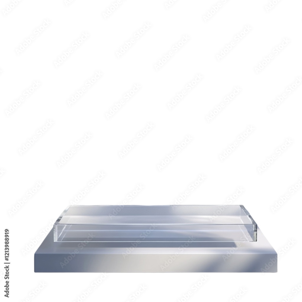 Glass Podium Isolated on a Transparent Background Glass Podium Isolated on a Transparent Background