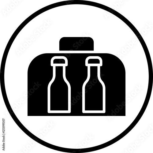 Bottle Bag icon style