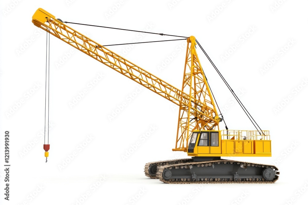 Crawler Crane isolated on white background. Crane icon. Heavy Machinery isolated on white. Construction Crane. Crawler Crane Design Element. Crane Vehicle Isolated for Designers. Crawler Crane isolated on white background. Crane icon. Heavy Machinery isolated on white. Construction Crane. Crawler Crane Design Element. Crane Vehicle Isolated for Designers.