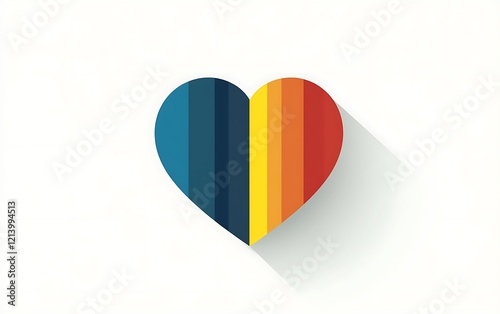 Free Download Colorful heart graphic design. Possible use web design element - GFXLoad