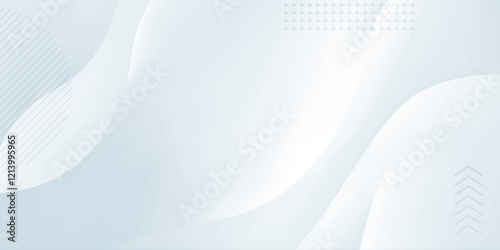 Dynamic Flow White Business Banner for Presentation