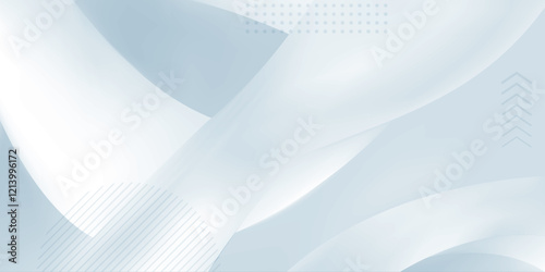 Modern Flow White Business Banner for Presentation