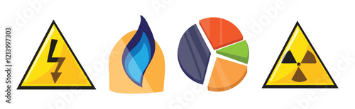 Natural and Land Resources Object and Element Vector Set