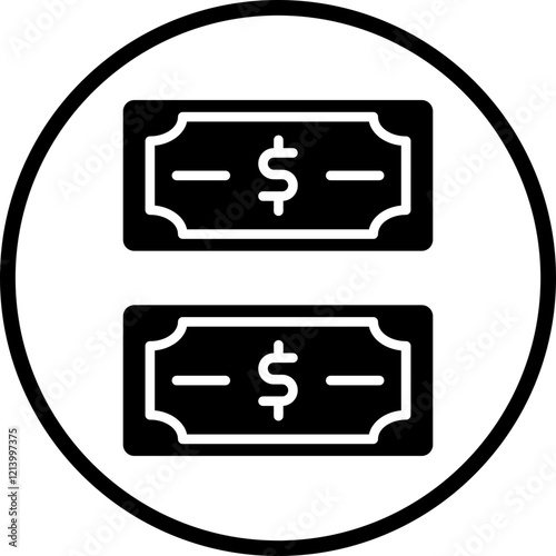 Dollar Bills icon style