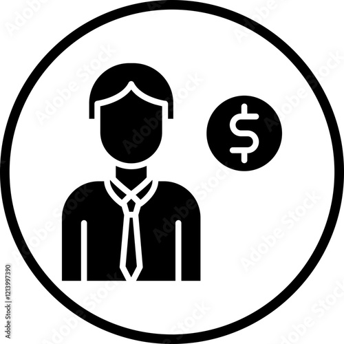 Male Croupier icon style