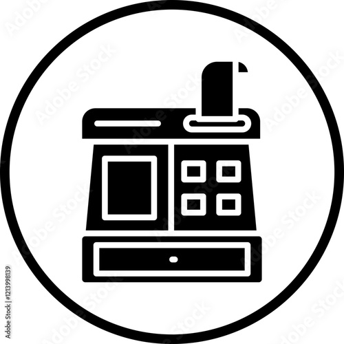 Cashier Machine icon style